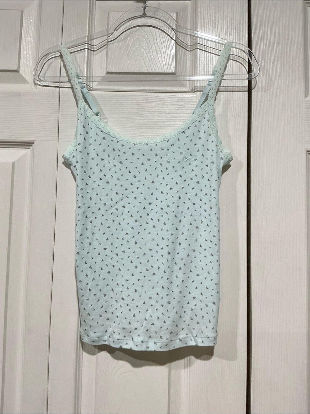 💙 NWT Victoria’s Secret PINK Light Blue Floral Pretty Perfect Cami - S (01584-2)